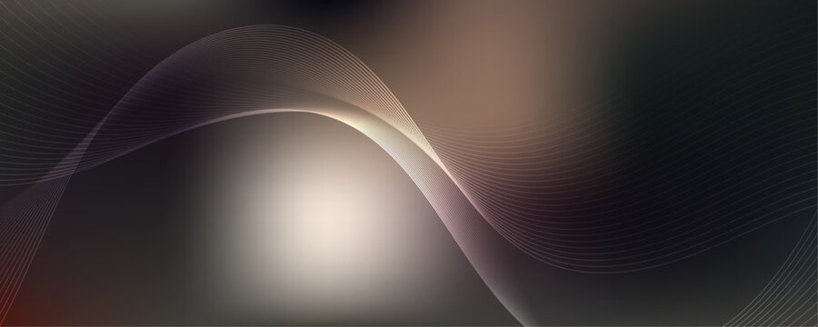 Abstract flowing wave line background soft gradient glow and elegant modern curves design
