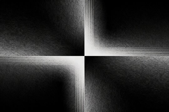Abstract black and white cross pattern