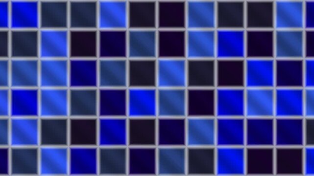Blue mosaic tiles arranged in a pattern on a flat surface