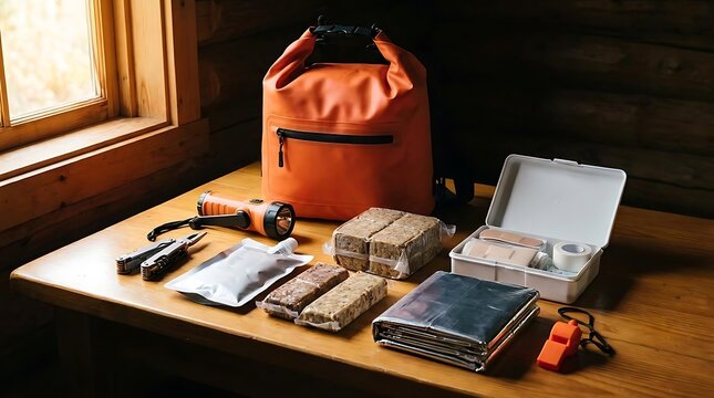 Emergency preparedness kit with survival gear and provisions