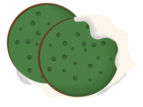 Traditional Indonesian Serabi with Coconut Milk Sauce Food Illustration