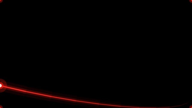 Security laser bouncing reflection animation with alpha channel