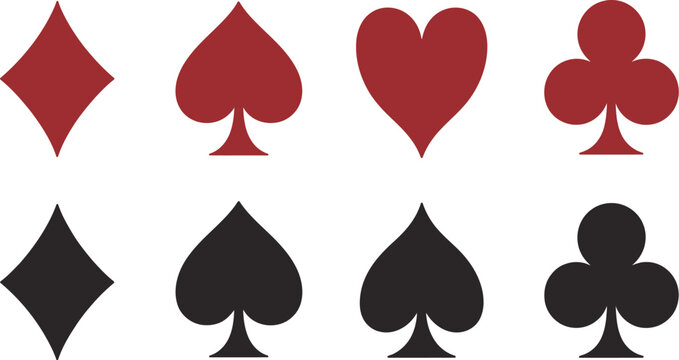 Playing Card Vector illustration featuring full deck with face cards numbered cards suit symbols casino gaming entertainment and tabletop recreation