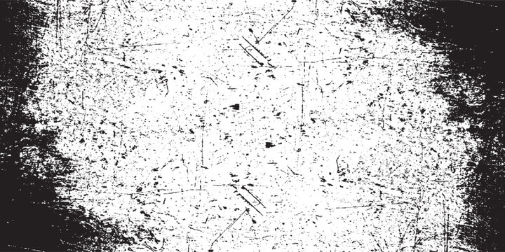 Rough black and white texture vector. Distressed overlay frame texture. Grunge background.