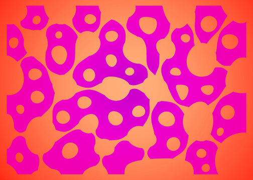 Abstract vibrant pink cellular morphing background