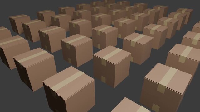  A video showing a camera moving across a box, 3D modeling