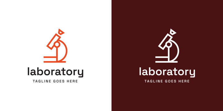 Creative Lab Brand Identity with Elegant Microscope Icon Design