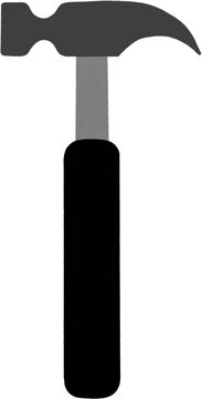Illustration of martil hammer and nail