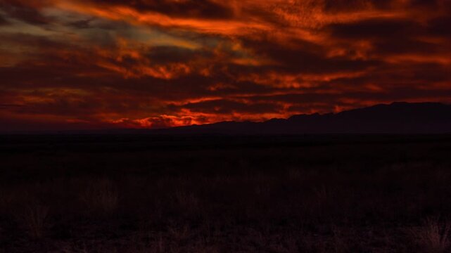 sunset in the mountains dzungarian alatau