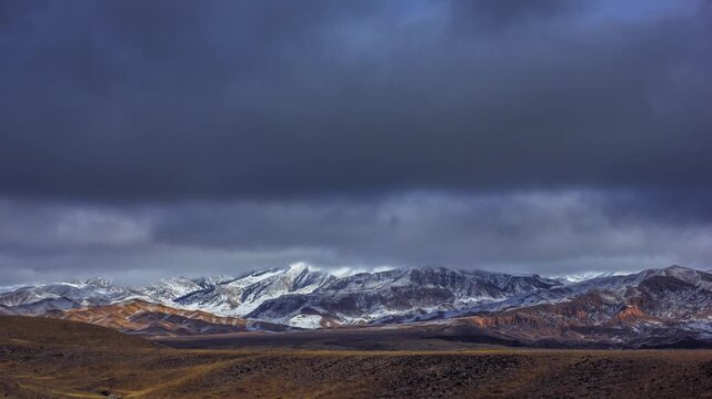 clouds over the mountains dzungarian alatau