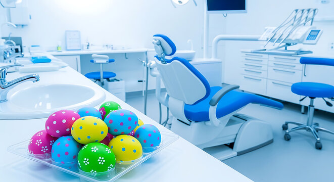 Easter eggs in a dental office