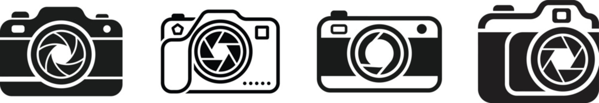 Camera photography logo icon vector Set.