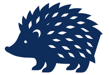 Fototapeta premium A clean flat vector line icon of a walking hedgehog, useful for nature apps, rescue campaigns, or minimal wildlife signage.