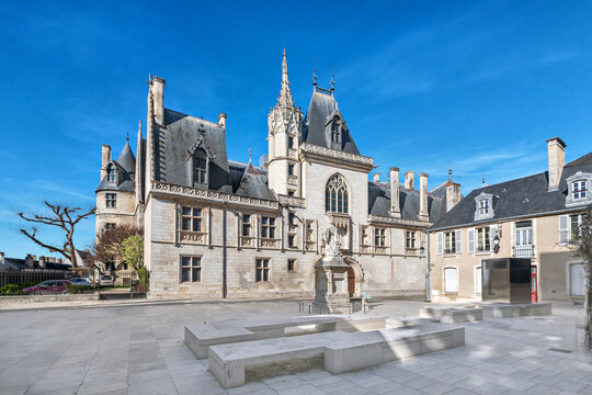Bourges, France - view gothic Jacques Coeur Palace -  one of the most prominent examples of French civilian architecture in the 15th century