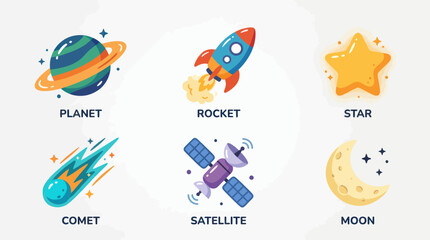 Celestial bodies and spacecraft icons © Bagas