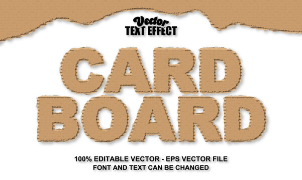 Torn Cardboard Text Effect &ndash; 100% Editable Vector