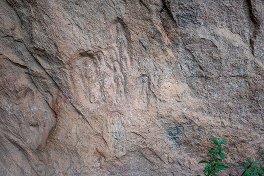 Ancient carvings ina  cave on the edge of a village on the outskirts of Asmara, Eritrea