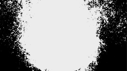 Fototapeta premium Black Ink Splatter Grunge Abstract Background Texture. Grungy Textured Edge with Scattered Speckles and Abstract Splatter Effect