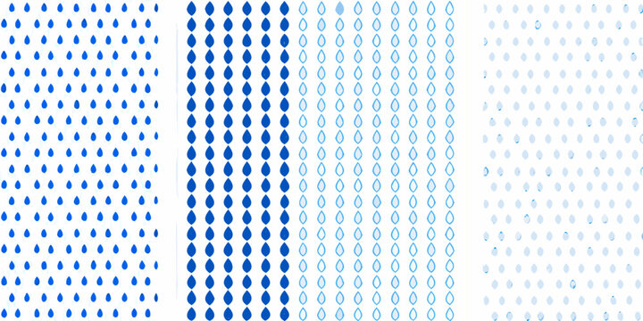 Repeating raindrop shapes a blue and gray vector pattern