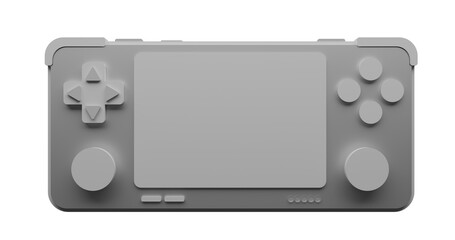 3d metal empty screen portable game console illustration background  © Hary