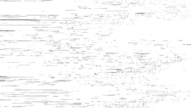 Abstract glitch texture background with distressed black and white digital static noise and linear signal distortion