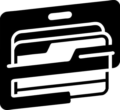 Minimalist File Folder Icon for Archive and Data Organization