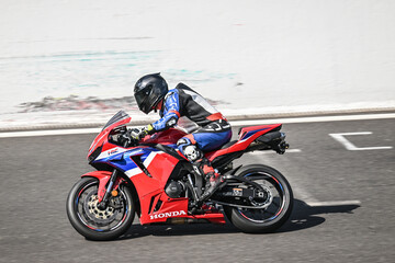 Obraz premium moto circuit Francorchamps Belgique vitesse Honda HRC