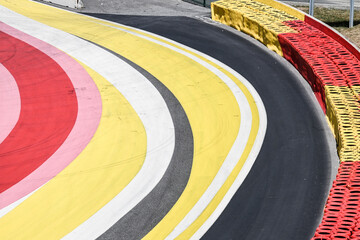 Obraz premium Belgique Wallonie circuit Spa Francorchamps piste raidillon