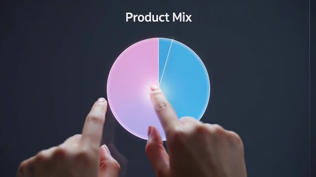 ?Interactive data visualization: exploring sales, revenue growth, and product mix with touch interface