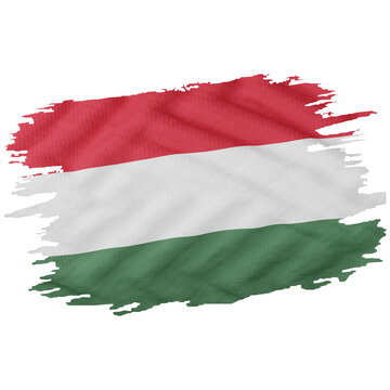 Hungary Flag Brush Stroke Graphic
