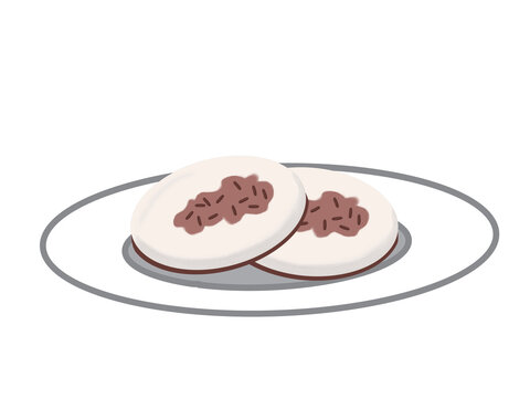 Traditional Indonesian Serabi Pancake with Chocolate Sprinkles on a Plate, Isolated Illustration Transparan background 