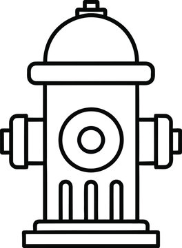 Vector silhouette of fire hydrant icon
