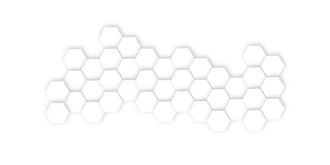 Fototapeta premium Abstract Hexagon Pattern With Monochrome Honeycomb Tiles Minimal Geometric Modern Design. 