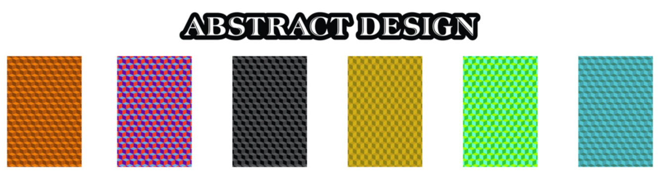 Abstract 3d cubes seamless background colorful geometric pattern vector illustration.