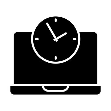 Time settings icon vector. Clock configuration illustration sign. Time adjustment symbol. System time logo or mark.