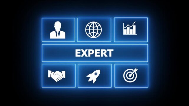 Business, Technology, Internet and network concept. " EXPERT " business and finance concept. compliance, and performance, often conducted by internal or external auditors. 4k video