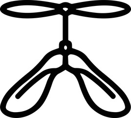 Simple vector illustration of a maple seed with propeller © tripot