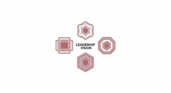 Hexagonal Leadership Vision Logo Design Concept.