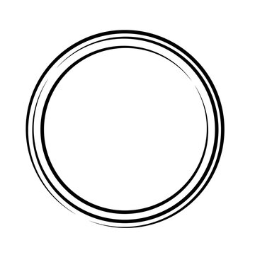 black circle logo Border frame grunge element design ring outline 