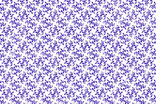 Motif floral abstrait r&eacute;p&eacute;titif violet,  fond d&eacute;coratif vintage pour textile et papier peint