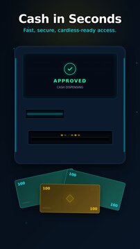 ATM cash withdrawal with card and banknotes. Modern fintech motion graphics animation. Digital banking concept for financial app and website presentation