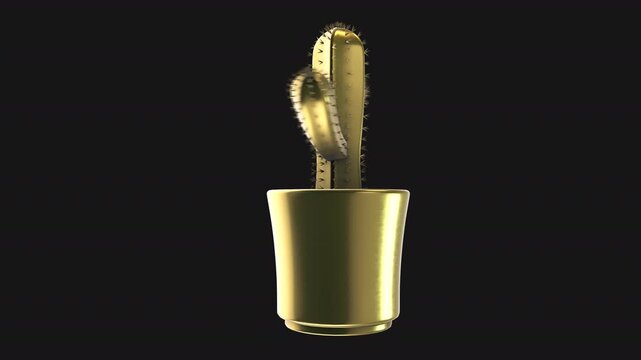 A golden moving 3D object with alpha for easy drag and drop.
