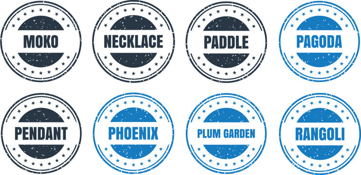 Pending Round Stamp Design Vector Illustration with Grunge Texture Style