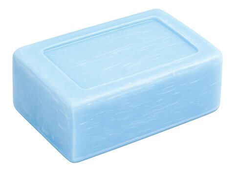 Blue Laundry Soap Bar Isolated on Transparent Background