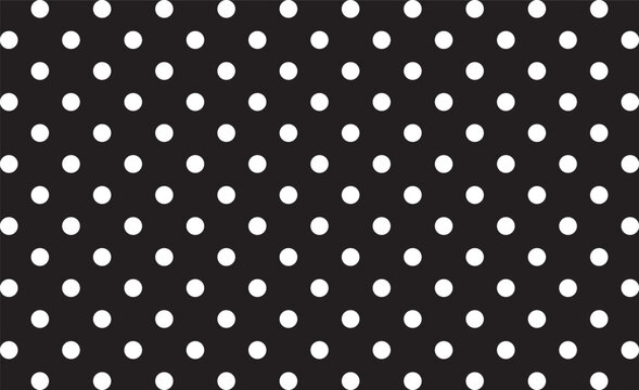 Classic Black and White Polka Dot Pattern. Minimalist Seamless Geometric Circles Background for Vintage Fashion Print, Elegant Packaging, and Modern Web Wallpaper
