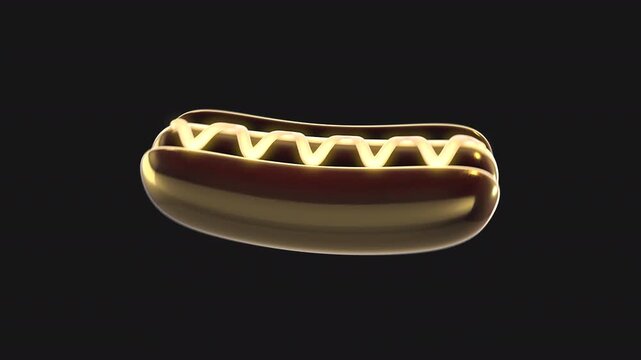 A golden moving 3D object with alpha for easy drag and drop.
