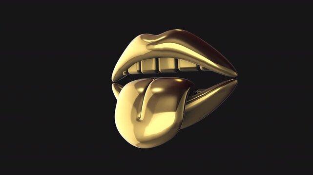 A golden moving 3D object with alpha for easy drag and drop.
