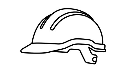Fototapeta premium Hard hat icon on white background.