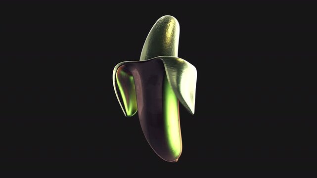 A golden moving 3D object with alpha for easy drag and drop.
