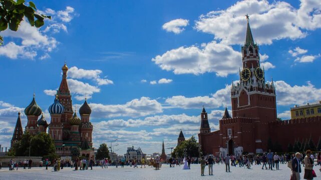 moscow kremlin in basils, summer time 